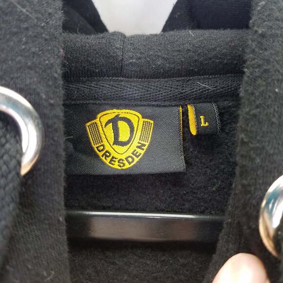 Dynamo Dresden Soccer Team Hoodie Men's Large Germany Futbol Black Sweatshirt - Picture 7 of 14